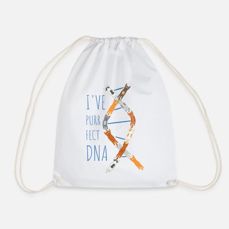 Ich habe purrfekte DNA - Turnbeutel - Weiß