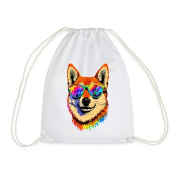 Shiba Inu Dog Japanese Dog Breed Japan Shibas - Drawstring Bag - white - Front