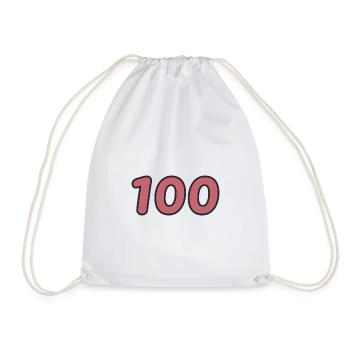 100. 100 JAHRE. 100-JÄHRIGES JUBILÄUM. GEBURTSTAG 100 - Turnbeutel - Weiß - Vorne