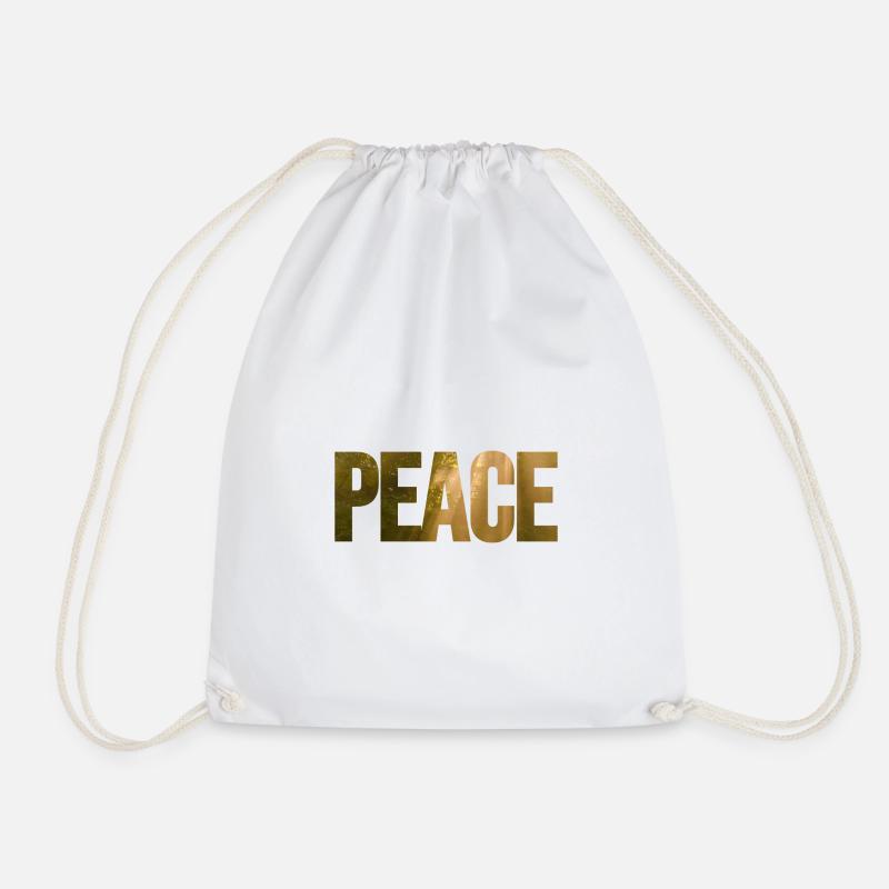 Peace of mind - Drawstring Bag - white
