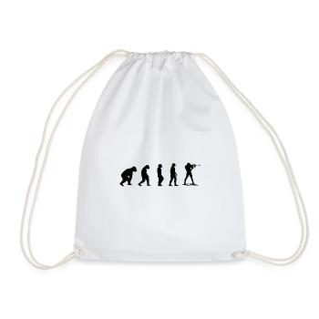 Biathlète biathlon cadeau Evolution Sports d’hiver - Sac de sport léger - blanc - Devant