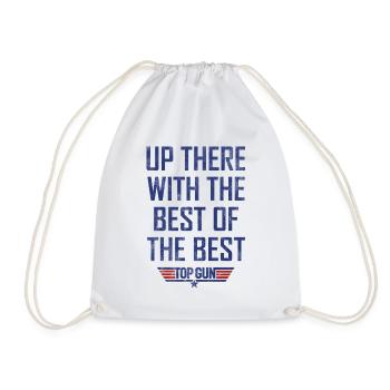 Top Gun Up There With The Best Of The Best - Drawstring Bag - white - Front