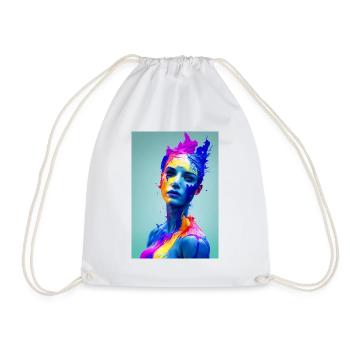 Abstract Colorful Portrait of Women - Drawstring Bag - white - Front