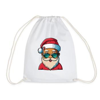 Weihnachtsmann - Turnbeutel - Weiß - Vorne