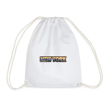 New York Skyline Gradient - Drawstring Bag - white - Front