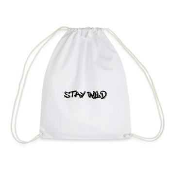 Stay Wild - Drawstring Bag - white - Front