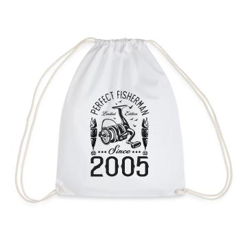 2005 Jubiläum 18 Jahre Geschenk Fischer Fischer - Turnbeutel - Weiß - Vorne