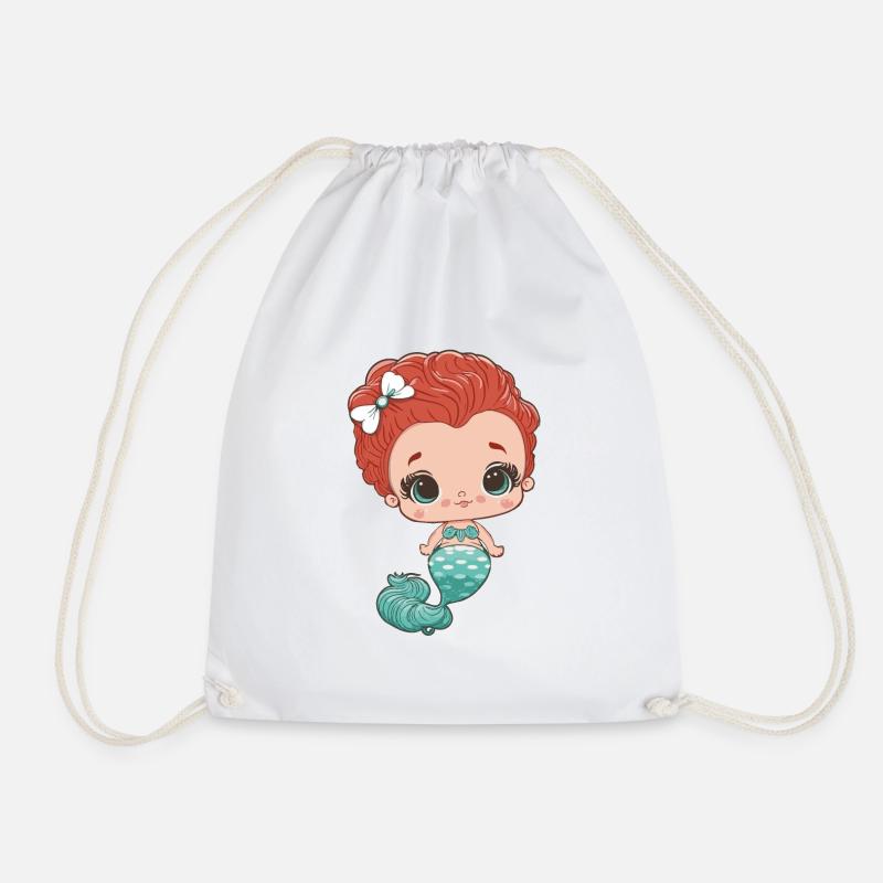 Little Mermaid - Drawstring Bag - white