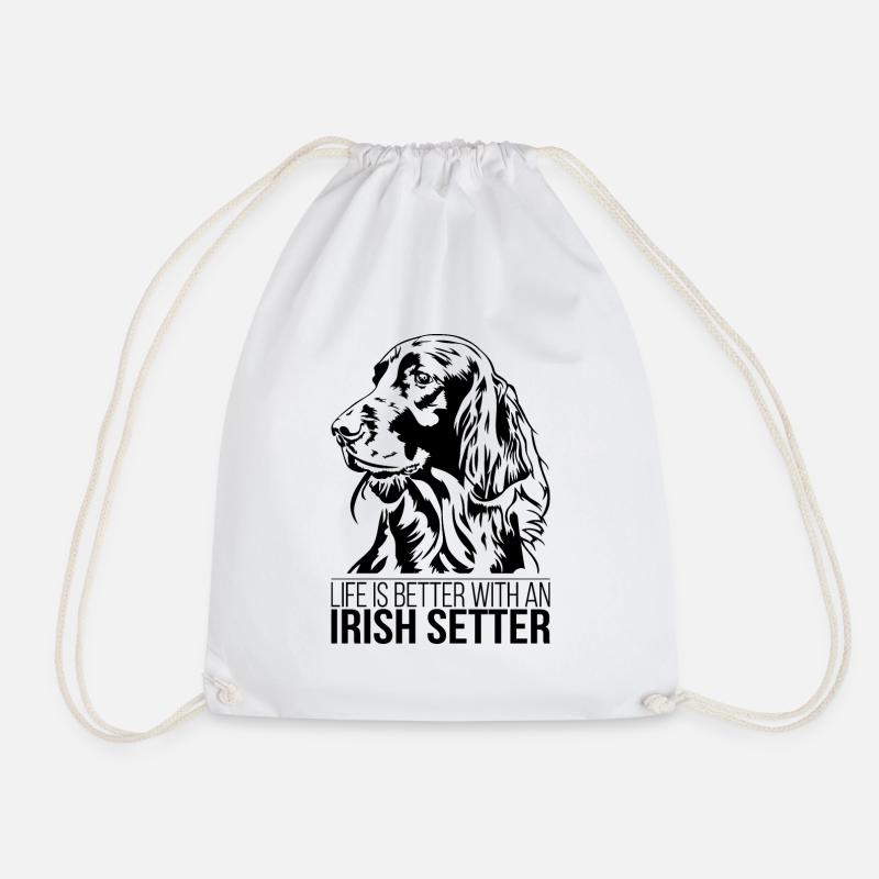 Irish Setter life is better Hunde Hund Wilsigns - Turnbeutel - Weiß