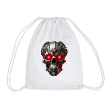 Cyborg - Drawstring Bag - white - Front