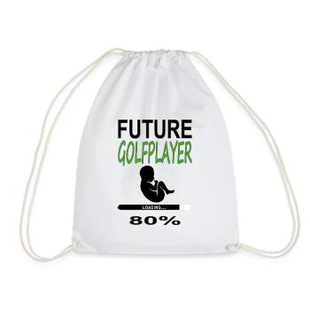 futur joueur de golf 80% cadeau bébé né - Sac de sport léger - blanc - Devant