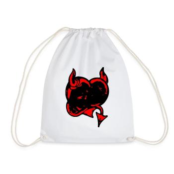 Cœur de démon - Sac de sport léger - blanc - Devant
