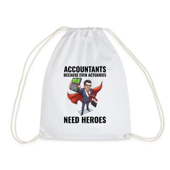 Accountant Accounting Bookkeeping Finance Funny - Drawstring Bag - white - Front