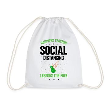 Conception de cornemuse pour la fierté écossaise et la cornemuse - Sac de sport léger - blanc - Devant