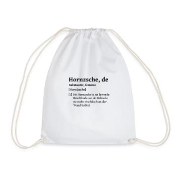 Hausbau Renovieren sächsisch Sachsen Shirt Spruch - Turnbeutel - Weiß - Vorne