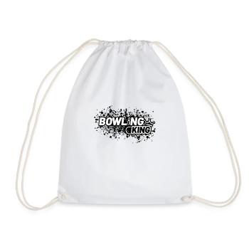 Bowling King Team T-Shirt mit Krone Bowlingteam - Turnbeutel - Weiß - Vorne