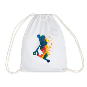 scooter - Drawstring Bag - white - Front