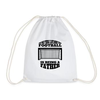 Football Birth Father's Day Football Father Papa Soccer - Drawstring Bag - white - Front