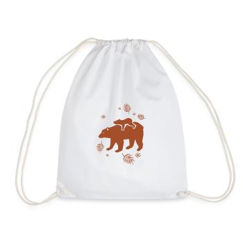 Ours - Panda Forêt Nature Liberté Sauvage - Sac de sport léger - blanc - Devant