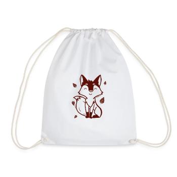 Fox - Animal, Zoo, Animal Lover, Nature Conservation - Drawstring Bag - white - Front