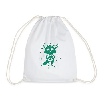 Fox - Animal, Zoo, Animal Lover, Nature Conservation - Drawstring Bag - white - Front