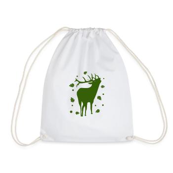 Deer - Forest, Nature, Animal Welfare - Drawstring Bag - white - Front