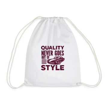 Vintage Car Veteran Classic Car Freedom United States - Drawstring Bag - white - Front