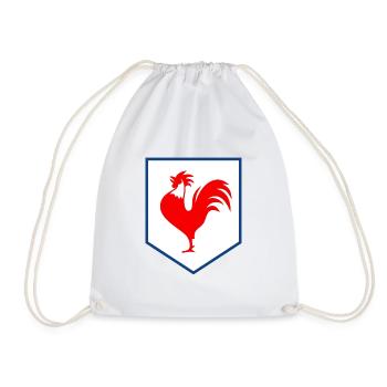 france equipe de france coq français geschenk fuss - Turnbeutel - Weiß - Vorne