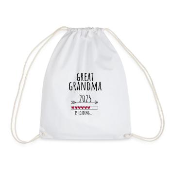 Pregnancy Great-Grandma Baby Happiness Gift - Drawstring Bag - white - Front