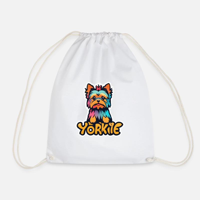 Yorkie - Turnbeutel - Weiß