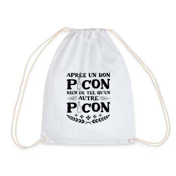 Apres un bon picon rien de tel qu'un autre picon - Sac de sport léger - blanc - Devant