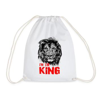 Roi Lion Afrique Papa cool "je suis le roi" - Sac de sport léger - blanc - Devant