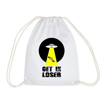 Get In Loser White Ufo Cybertruck Mars - Turnbeutel - Weiß - Vorne
