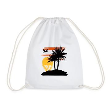 Sonnenuntergang - Sunset - Drawstring Bag - white - Front