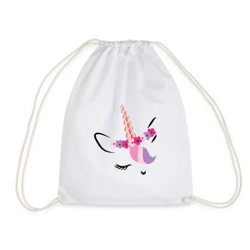 Unicorn Unicorns Unicorn mythical creature gift - Drawstring Bag - white - Front