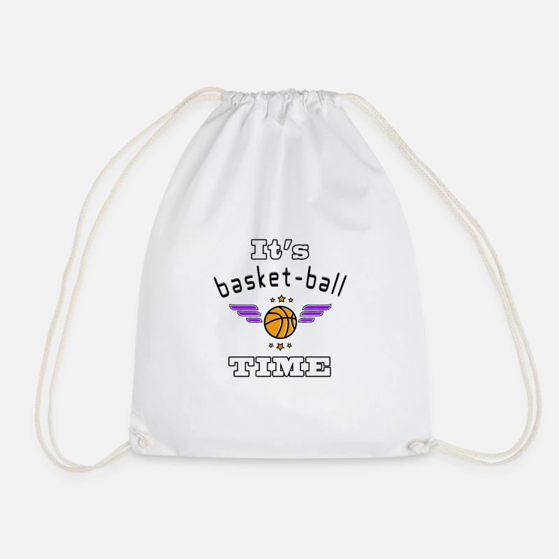 It's Basket_ball Time!! - Turnbeutel - Weiß