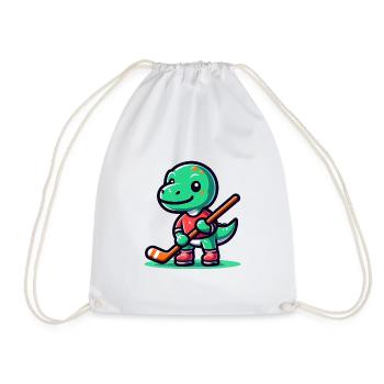 Mignon Dino Équipe de joueurs de hockey sur gazon - Sac de sport léger - blanc - Devant