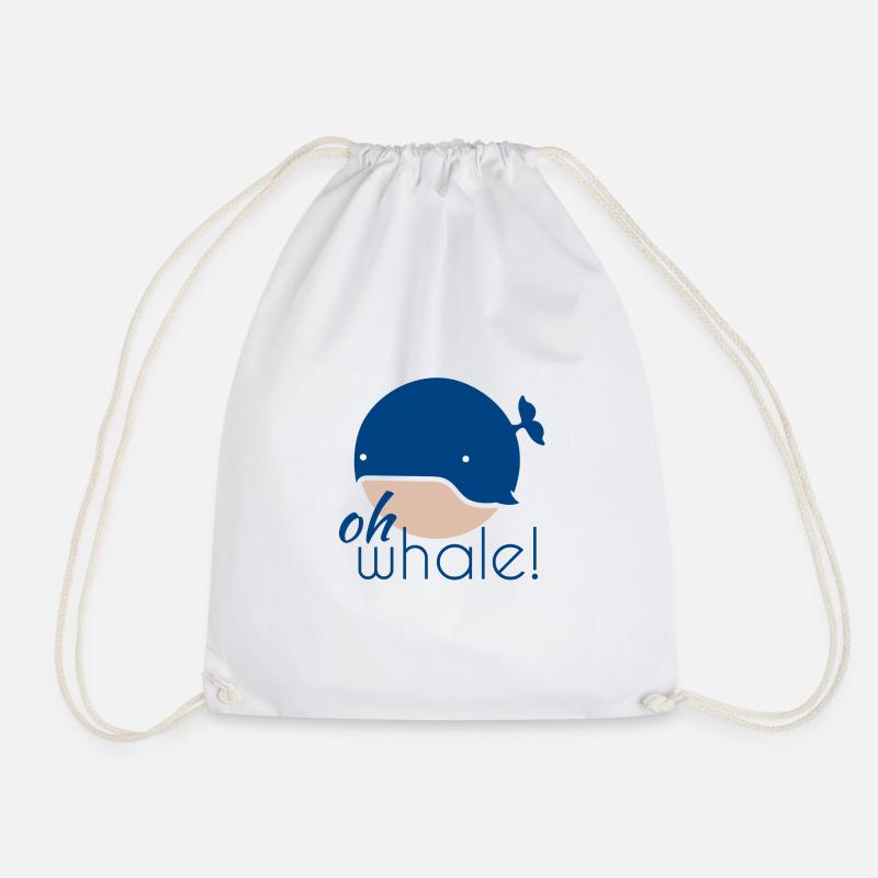 Oh whale! - Turnbeutel - Weiß