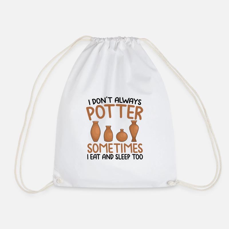 Funny pottery shirt for potters - Drawstring Bag - white