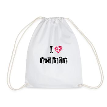 I love maman - Sac de sport léger - blanc - Devant