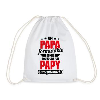 Un Papa Formidable Donne Un Papy Exceptionnel - Sac de sport léger - blanc - Devant