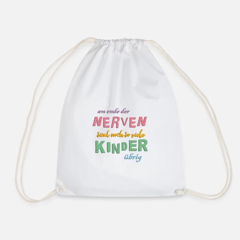 Am Ende der Nerven...personalisierbar - Turnbeutel - Weiß