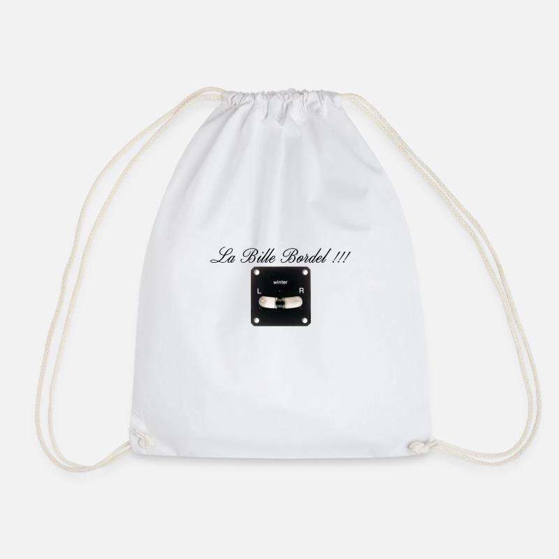The Messy Ball Top Copy - Drawstring Bag - white