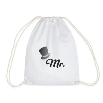 groom - Drawstring Bag - white - Front