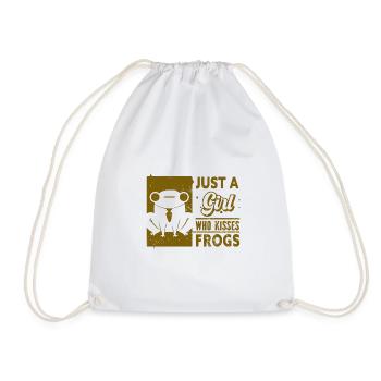 Frog - Amphibian Animal - Drawstring Bag - white - Front
