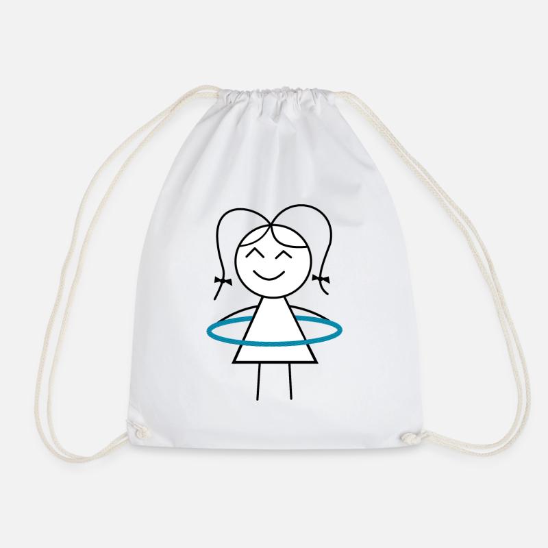 hula hoop - Drawstring Bag - white