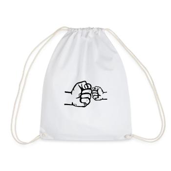 Daddy child I love Dad Father's Day daughter Dad - Drawstring Bag - white - Front