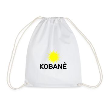 Kobane_Kurdistan_Sonne - Drawstring Bag - white - Front