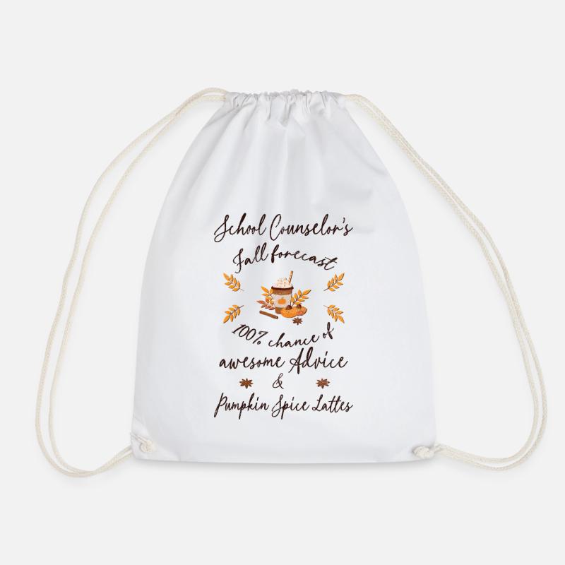 School counselor, advice & Pumpkin spice lattes - Turnbeutel - Weiß
