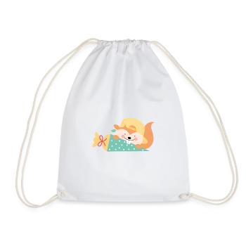 Écureuil avec cône d’école inscription à l’école - Sac de sport léger - blanc - Devant